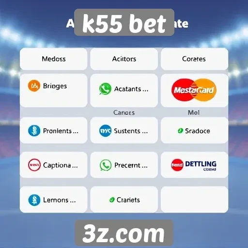 Métodos de pagamento aceitos no k55 bet